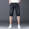 Shorts Masculino Verão Marca Stretch Fino Bermuda Masculina Algodão Denim Jeans Masculino Altura Do Joelho Macio Ropa Hombre Shorts 230710