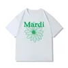Herr T-shirts Koreanska T-shirts Mardi Brand Kortärmad O-hals Casual Bomull Dam Blus 2023 Sommar Underlägg Oversized Top Trend