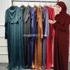 Vêtements ethniques Ramadan One Pieces Prière Outfit Robe Islam Femmes Musulmanes Abaya Jilbab Robe Avec Écharpe Attachée Hijab Vêtements 2021240l