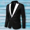 Men's Suits Formal Men Blazer Spring Autumn Long Sleeve Slim Back Slit All Match