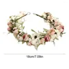 Dekorative Blumen Braut Baby Haarband Blumenkrone Handgefertigte Simulation Blumen Stirnband Gilrs Girlande Kopfbedeckung Zubehör für Hochzeitsfeier