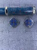 Deluxe Red Diamond Net Ball Point Pen Dumond CT Heptagonal Blue/green Bucket Silver Decoration