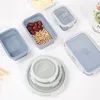Servies Sets Opvouwbare Outdoor Siliconen Lunchbox Magnetron Draagbare Intrekbare Reizen Instant Noodle Bowl