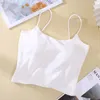 Camisoles Tanks Bretelles spaghetti mignonnes Bralette évider U Back Vest Soild Color Tube Tops Cotton Tank Top Outer Wear