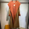 Womens Wool Blends Coat Fashion Winter Fur Trench Coat Woman Classic Letters Overcal