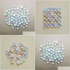 Pierre naturelle 6Mm 8Mm 10Mm 12Mm perles rondes en vrac visage d'opale pour collier anneau boucles d'oreilles bijoux accessoire livraison directe Dhjes