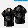 Camisas informales para hombre, llegada 2023, serie Palm Tree, camisa holgada de manga corta con cuello a la moda para ventas transfronterizas de gran tamaño