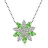 Pendentif Colliers NL-00555 Coréen Accessoires De Mode Argent Plaqué De Luxe Cristal Flocon De Neige Collier Pour Femmes Fête Des Mères Cadeau