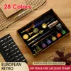 Francobolli European Mechanical Punk Style Quill Fountain Pen Immersione Fountain Feather Dip Pen Calligraphy Letter Writer Wax Seal Stamp Kit 230710