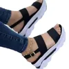 Sandales d'été grandes chaussures pour femmes avec visage large et style doux semelle épaisse sandales à talons inclinés pour femmes 230710
