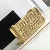 10a Top Quality Designer Bag Plant Material Chain Shoulder Bag 20.5cm Luxury Fashion Gold Chain Crossbody Bag Free Frakt CN007