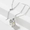 Naszyjniki z wisiorkami Naszyjnik z kamienia Choker Party Jewelry Unikalny łańcuszek na szyję ze zwierzęciem