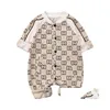 Rompers Spädbarn Romper Kläder Set Beige För Baby Jumpsuit Born Kläder Drop Delivery Barn Gravid Jumpsuits Dhudj