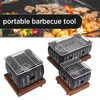 BBQ Grills Portable BBQ Grill Korean Japanese Food Carbon Furnace Barbecue Stove Charcoal Cooking Oven Household Outdoor Reusable Grill Box 230710