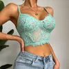 Damen-Tanks, Y2k-Spitzenbesatz, bauchfreies Top, ästhetisch anliegende Westen für Damen, Unterwäsche, Mini-Weste, gestrickt, Basic, Sommer, rückenfrei, figurbetont