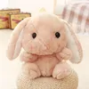 Plush Backpacks Kawaii Rabbit Bunny Shoulder Backpack Crossbody Bag Coin Purse Messenger Bags Cute Toys Girls Kids Children Birthday Gifts 230710