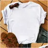 Kvinnors t-shirt kvinnor t-shirt kvinnor kläder tryck blomma per flaska söt kort ärm t-shirt tryckt skjorta t kvinnlig topp casual woman tee x0527 dr dhrl4