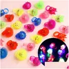 Other Toys Led Finger Lights Ring Flashing Light Glowing Soft Colour Lamps Wedding Celebration Festival Party Concert Decor 30Pcs Pa Dhx4J