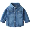 Kinderhemden Kinder-Jeanshemd mit langen Ärmeln Frühling und Herbst Baby Jungen Modekleidung BC911 230711