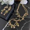 Naszyjniki wiszące 18k złota platowana mosiężna mosiężna miedziana moda moda damskie liste