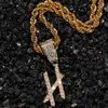 Pendant Necklaces Pendant Necklaces Bling Easy Style 24 Letters Zircon Necklace Mirco Pave Prong Setting For Men Hip Hop Jewelry BP0412599087 x0711 x0711