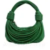 Hand-Woven Bread PU Leather Top Handle Satchel Noodles Underarm Bag