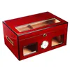 Large Cigar Storage Box Luxury Cedar Wood Cigar Humidor with Hygrometer Humidifier Cabinet Smoking Case Tobacco Accessories