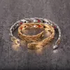 Kette Vinterly Magnetische Armbänder für Frauen Männer Gold Farbe Edelstahl Gesundheit Energie Germanium Link Schmuck Männlich 230710