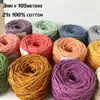 Fil de vêtements 3mm macramé cordon coton tressé corde ondulant ed-cordon pour bricolage artisanat noeud sacs à main tenture murale plante cintre Pill232E