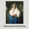 Réalisme Portrait femme toile oeuvre la charité William Adolphe Bouguereau Art fait à la main peinture chambre familiale décor