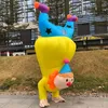 Sand Play Water Fun Handstand Clown Inflatable Costume Adult Funny Blowup Outfit Cosplay Party Dress Suit 230711