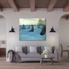 Импрессионистское пейзаж Canvas Art Steamboat Оставлен