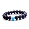 Charm Bracelets Simples 10mm Black Lava Stone Bead Bracelet Aromatherapy Essential Oil Difusor For Women Men Drop Delivery Jewelry Dhxof
