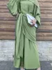 Odzież etniczna muzułmanki dubaj Abaya wąska sukienka hidżab turecka szata Femme Musulmane satynowa formalna okazja długie sukienki Islam zestawy