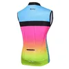 Camisetas de ciclismo Tops Moxilyn Chalecos de ciclismo para mujer Jerseys Malla transpirable Protección UV Ciclismo Ropa sin mangas Damas Medias de bicicleta 230718