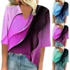 Women's Blouses Women Elegant V Neck 3/4 Sleeve Shirt For Summer Lace Blouse Crochet Flowy Casual Shirts Camisas Y Blusas