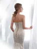 Feestjurken Noble Club 2023 Cocktail Strapless Formele Schede Sweep Train Lady Gown Lace Up Prom Floor Lengte Avondjurk