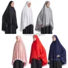 Sjalar Muslimsk Islamisk Ramadan Kvinna Lång Khimar Hijab Solid Mjuk Bön Hijab Elegant Modest Lätt Bön plagg Eid Arab Niqab x0711