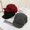 Ball Caps Winter Autumn Hats Women's Vintage Plaid Peaked Octagonal Hat Woolen Fabric Round Face Berets Fashion Artist