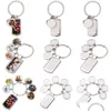 Key Rings Party Favor 6 Circles Sublimation Blank Keychain With Ring Heat Transfer For Christmas Valentine Graduation Day Present Dr Dhfrw