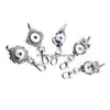 Porte-clés 6Styles Snap Bijoux Bouton Chaînes Cristal Hibou 18Mm Porte-clés Porte-clés Pour Femmes Drop Delivery Dhudz