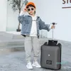 Suitcases 20quot Inch Kids Aluminum Carry On Luggage Valise Enfant Trolley Sit Scooter Travel Suitcase Separable