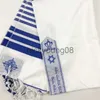 Sjaals Judaica Tallit Gebedssjaal met bijpassende gratis PVC-hoes met Bracha op nekband x0711