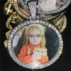 Colares com Pingente Medalhão Personalizado com Memória Fotográfica Colar com Pingente com Corrente de Tênis Jóias Personalizadas Cadeias de Zircônia Charme Presente x0711