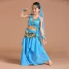 Trajes de palco para crianças e adultos conjunto de fantasias de dança do ventre para meninas egípcias de dança do ventre para crianças de Bollywood roupas de dança