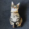 플러시 인형 50cm 생명의 플러시 고양이 베개 박제 3D 프린트 동물을위한 집 장식 선물 230711