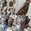 Women'S Knits Tees Gebreide Vest Trui Hoge Kwaliteit Dubbele F Letter Jacquard Temperament V-hals Dunne Gebreide Jas Voor Mannen En Dhzbl