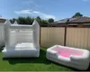 Sand Play Water Fun Pastel mini White Bounce House Jumping kids Bouncy Castle Inflatable moon Wedding Bouncer jumper with Blower 230711