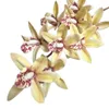 Dekorativa blommor One Real Touch Cymbidium Orchid Blommaväxt Konstgjord 9 huvuden Phalaenopsis Orchis För Bröllop Hem