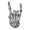 Rock Skull Finger Stickerei Patches Eisen auf Abzeichen für Kleidung Motorrad Biker Weste Jacke Zubehör DIY Metall Aufkleber Appli3115